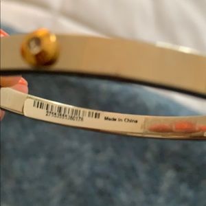 Henri Bendel silver cuff with gold and diamonds